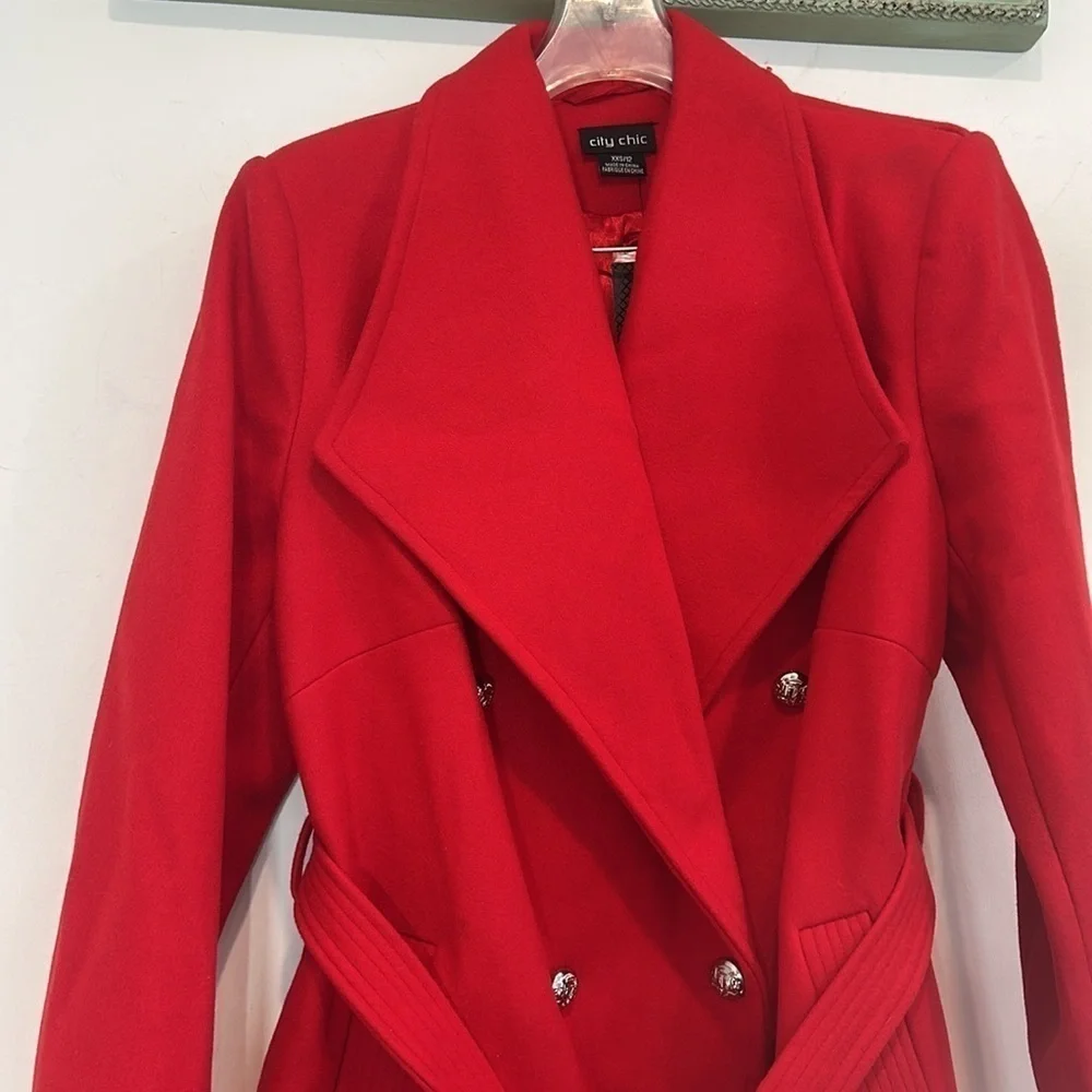 City Chic women’s size 12 jacket red